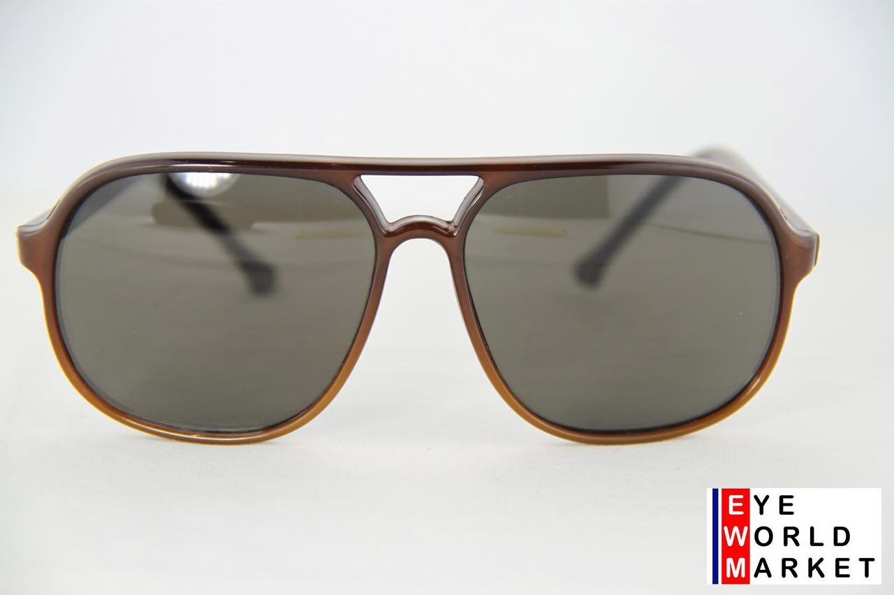 No Name 117 Brown Sunglasses Aviator Plastic Gray Lens Look Like ...