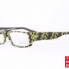 ALAIN MIKLI Eyeglasses AL1048 Green Black Checked Plastic Optical Frames