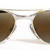 Vintage VUARNET 042 Gold  & Silver  Sunglasses SKILYNX Mineral BROWN lens